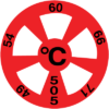 505-49-71 TEMPERATURE LABEL 49C-71C