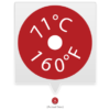 HOT SPOT 160F/71C TEMPERATURE LABEL