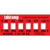 110-19-28 NON-REVERSIBLE TEMPERATURE INDICATOR 190-280F