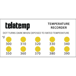 300-390 10 Window Temperature Label